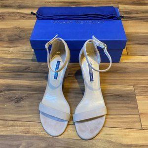 Stuart Weitzman Nearlynude Sandal in Dolce Taupe Suede 7M
